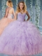 Exclusive Beaded and Ruffled 15th Birthday Dresses with Detachable Straps