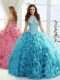 Fashionable Halter Top Detachable 15th Birthday Dresses with Beading and Appliques