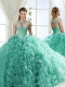 Lovely Sweetheart Beaded Detachable Sweet 16 Dresses with Rolling Flower