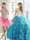 Sophisticated Rolling Flowers Detachable Quinceanera Dresses with Brush Train