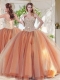 Exclusive Beaded Really Puffy 15th Birthday Dress in Orange