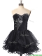 2016 Best Selling Beaded Black Prom Dress in Organza