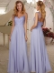 Beautifu See Through Beaded Lavender Dama Dress in Chiffon
