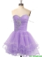 Hot Sale Organza Lace Up Beaded Prom Dress in Lavender