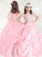 Adorable Beaded and Pick Ups Little Girl Pageant Dress with Straps