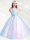 Beautiful V Neck Rainbow Mini Quinceanera Dress with Beading