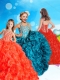 Elegant Beaded and Ruffled Red Mini Quinceanera Dress with Square