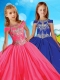 Fashionable Beaded Scoop Adorable Little Girl Pageant Dress with Cap Sleeves