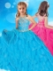 Most Popular Beaded and Ruffled Adorable Little Girl Pageant Dress with Scoop