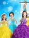New Style Scoop Mini Quinceanera Dress with Beading and Ruffled Layers
