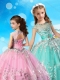 See Through Cap Sleeves Adorable Little Girl Pageant Dress with Beading and Appliques
