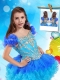 New Style Cap Sleeves Two Tone Mini Quinceanera Dress with Beading and Ruffles