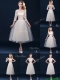 New Arrivals Tea Length Tulle Dama Dresses in Champagne