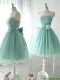 Discount Handcrafted Flower Short Prom Dresses in Apple Green