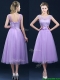 Popular See Through Applique and Belt Prom Dresses in Tulle