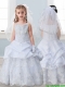 Best Spaghetti Straps Flower Girl Dress with Lace and Pick Ups