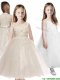 See Through Scoop Appliques See Through Scoop Appliques Flower Girl Dress in Champagne Dress in Champagne