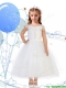 Top Selling Square Cap Sleeves Appliques Mini Quinceanera Dress in White
