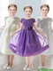 Wonderful Scoop Short Sleeves Little Girl Pageant Dress with Appliques and Lace