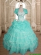 Comfortable Beaded and Ruffled Layers Sweet 16 Dress in Organza