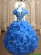 Discount Big Puffy Organza Quinceanera Dress with Beading and Ruffles