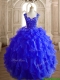 Gorgeous Royal Blue Straps Quinceanera Dress with Beading and Ruffles  Gorgeous Royal Blue Straps Quinceanera Dress with Beading and Ruffles