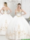 Elegant Beaded and Applique Tulle Sweet 16 Dress in White