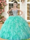 Hot Sale Apple Green Sweet 16 Dress with Beading and Ruffled Layers