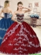 Inexpensive Beaded and Applique Quinceanera Dress in Wine Red