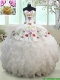 2017 Hot Sale Organza and Taffeta White Quinceanera Dress with Embroidery and Ruffles