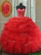 Elegant Visible Boning Bubble Quinceanera Dress with Beading and Ruffles