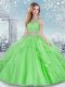 Sleeveless Beading and Lace Floor Length Sweet 16 Quinceanera Dress