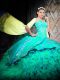 Glamorous Turquoise Sleeveless Brush Train Embroidery and Ruffles With Train Sweet 16 Dress