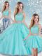 Stylish Sleeveless Clasp Handle Floor Length Beading and Lace and Sequins Quinceanera Dress