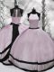 Ball Gowns 15 Quinceanera Dress Pink Scoop Taffeta Sleeveless Floor Length Zipper