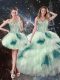 Beading and Ruffled Layers and Sequins 15 Quinceanera Dress Multi-color Lace Up Sleeveless Floor Length