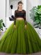 Stylish Long Sleeves Backless Floor Length Lace and Ruching Sweet 16 Quinceanera Dress