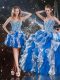 Floor Length Multi-color 15th Birthday Dress Sweetheart Sleeveless Lace Up