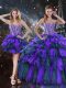 Ball Gowns Sweet 16 Quinceanera Dress Multi-color Sweetheart Organza Sleeveless Floor Length Lace Up