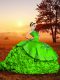 Green Quinceanera Dress Military Ball and Sweet 16 and Quinceanera with Embroidery and Ruffles Sweetheart Sleeveless Brush Train Lace Up