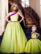 Yellow One Shoulder Lace Up Ruching Prom Gown Sleeveless