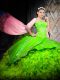 Sleeveless Brush Train Embroidery and Ruffles Lace Up Ball Gown Prom Dress