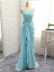 Glorious Sweetheart Sleeveless Chiffon Beading and Ruching Zipper
