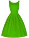 Sleeveless Taffeta Knee Length Lace Up Quinceanera Court of Honor Dress in with Ruching