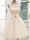 Trendy Scoop Sleeveless Tulle Vestidos de Damas Lace and Bowknot Lace Up Trendy Scoop Sleeveless Tulle Vestidos de Damas Lace and Bowknot Lace Up