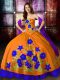 Glittering Sleeveless Lace Up Floor Length Embroidery Sweet 16 Quinceanera Dress