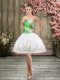 Fantastic White Sweetheart Lace Up Embroidery Homecoming Dress Sleeveless