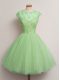 Knee Length Court Dresses for Sweet 16 Scoop Cap Sleeves Lace Up