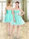 Edgy Organza and Chiffon Sleeveless Mini Length Prom Dress and Beading