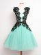 Modern Tulle Sleeveless Knee Length Damas Dress and Lace Modern Tulle Sleeveless Knee Length Damas Dress and Lace